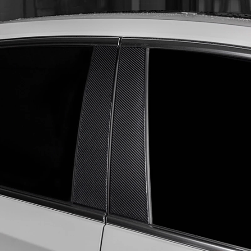 Pcmos Дверь Окно B, C столбы столба крышка наклейка для Cadillac CT6- кузова защитная пленка части хром стиль