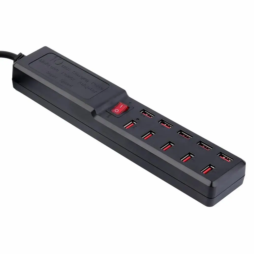 10 портов usb-хаб+ удлинитель питания EU/US/UK Разъем для мобильных устройств оптом