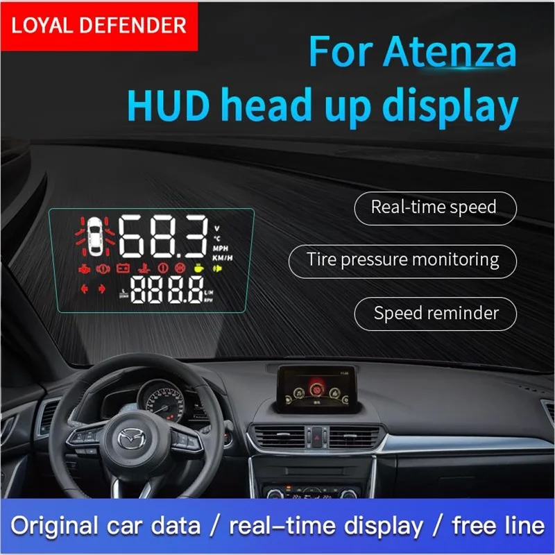 Для Mazda Atenza Лучший gps Head Up дисплей Obd Hud экран для лобового стекла автомобиля проектор Head Up дисплей левый-ручной привод