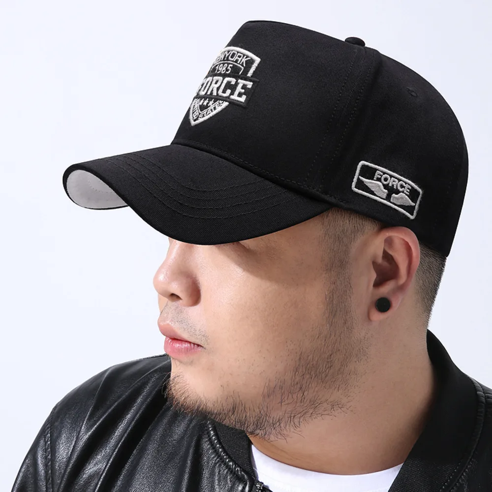 남녀공용 하이탑 하드 코튼 야구 모자, 빅 사이즈 스포츠 모자, 사계절 플러스 사이즈, 56-60cm, 60-65cm, 직송