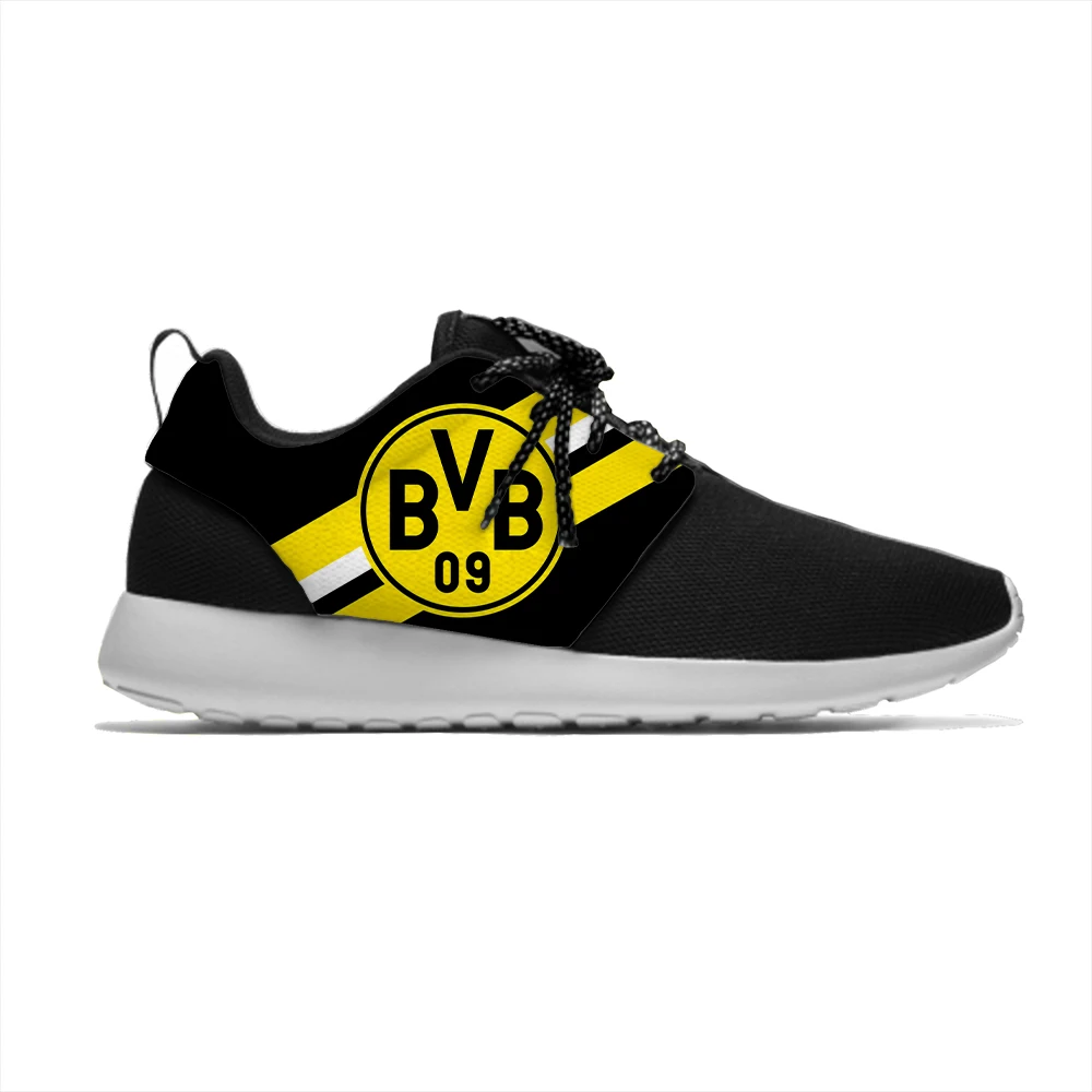 Dortmund Lightweight Sport Breathable Casual Sneakers Men/Women Borussia Soccer Football Fans Running Meshy Athletic Shoes