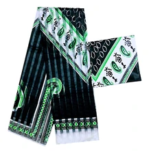 Торговля Цифровая печатная восковая дизайнерская африканская атласная ткань новая Органза Шелковый узор атласная шелковая ткань для sewings 4+ 2 ярдов