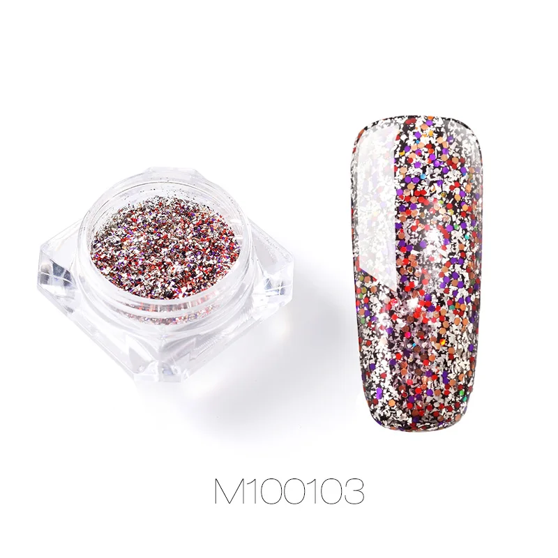 M100103 Зеркальный порошок для ногтей ROSALIND для дизайна ногтей, лак для маникюра, блестящее украшение, хромированные пигментные блестки, блестки для ногтей - Цвет: M100103
