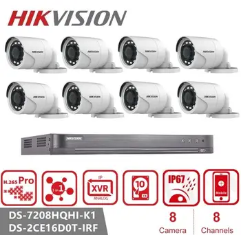 

Hikvision 2.0MP IR Outdoor Weatherproof CCTV 8CH 1080P HD Camera Security Video Surveillance System Kit DS-2CE16D0T-IRF