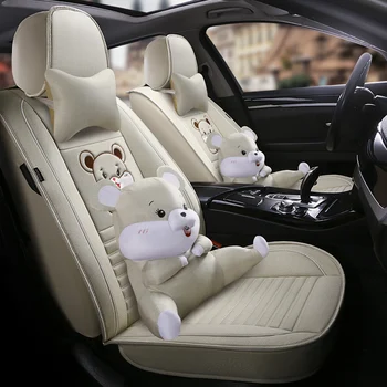 

Full Coverage flax fiber car seat cover auto seats covers for Toyota auris corolla prius camry c hr rav4 suv