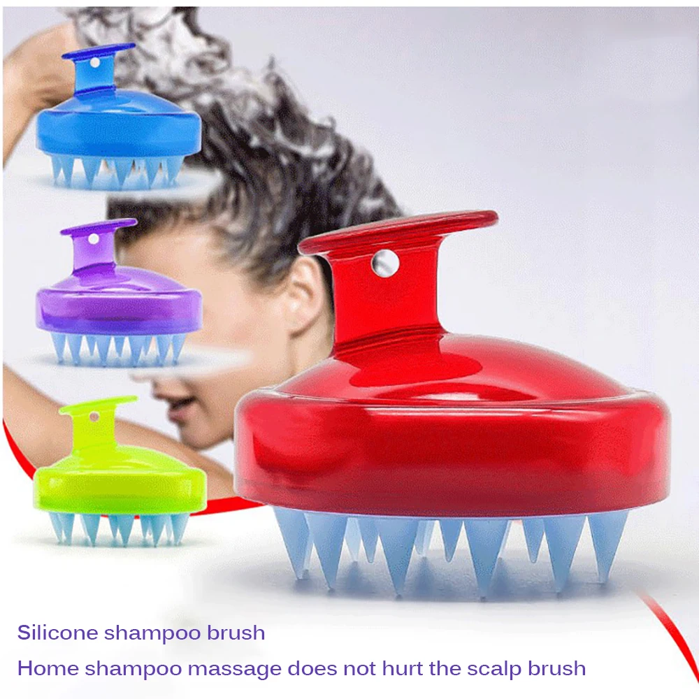 Silicone Head Shampoo Scalp Massage Brush Hair Washing Scalp Cleanse Comb
