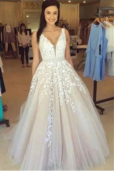 A-lijn Kant Bruidsjurken Kralen Belt Backless V-hals Bruidsjurken Flooe Lengte Vestidos De Novia 2020 A-lijn Kant Bruidsjurken Kralen Belt Backless V-hals Bruidsjurken Flooe Lengte Vestidos De Novia 2020