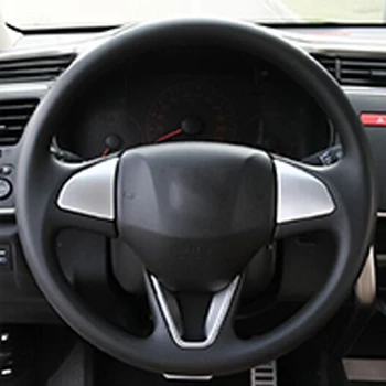 

ABS Chrome For Honda City Jazz 2014 2015 2016 Accessories Auto Steering Wheel Panel Decoration Cover Trim Car Sticker Styling