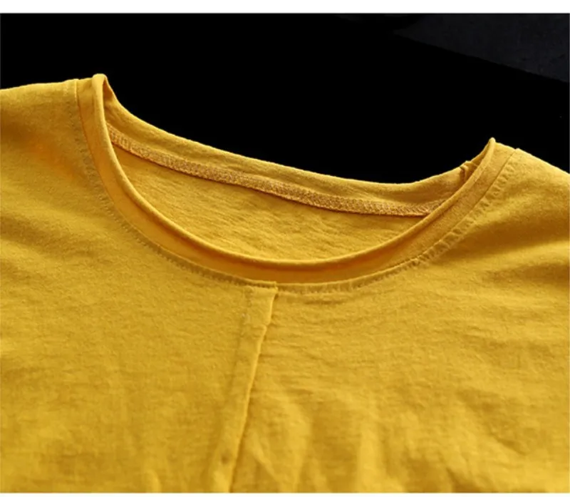 Summer Women Loose Retro Casual T-Shirts New O-Neck Short Sleeve Pocket Print Patchwork Streetwear Tees