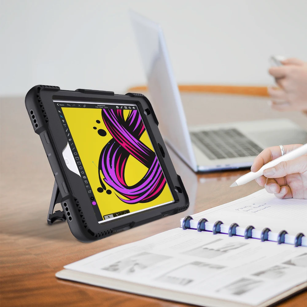 Для Apple Ipad Mini 4 5 7,9 дюймов чехол для планшета PC+ силиконовый чехол противоударный защитный чехол для планшета с кронштейном и ремешком на руку