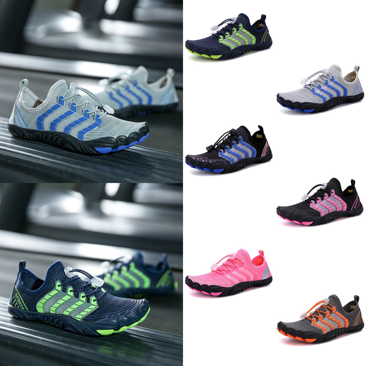 New Outdoor Five-Finger Upstream Shoes Beach Shoes Men And Women Amphibious Quick-Drying Aqua Shoes Fitness Shoes 35-46# crawling octopus simulation toy children amphibious play bathing baby learn to walk