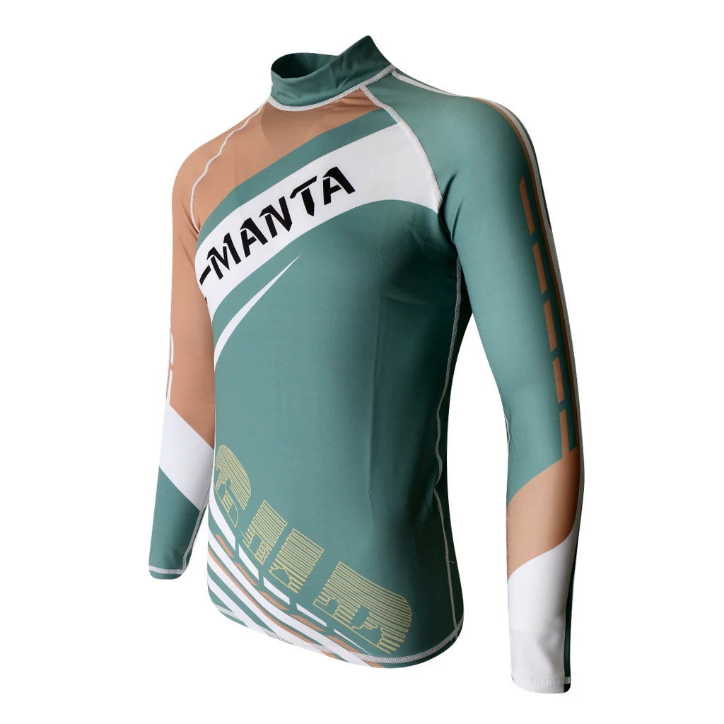 Khaki grey XL Дайвинг серфинг Рашгард Мужчины с длинным рукавом UPF 50 УФ Защита Купальники Топ - Цвет: Khaki grey XL