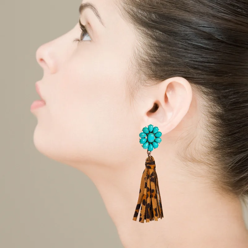 Leather Tassel Earrings