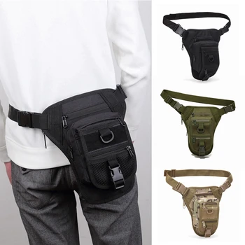 

Tactical Waist Hanging Leg Bag Men Phone Belt Pouch Sports Cycling Running Camping Hiking Camouflage Canvas Fanny Pack