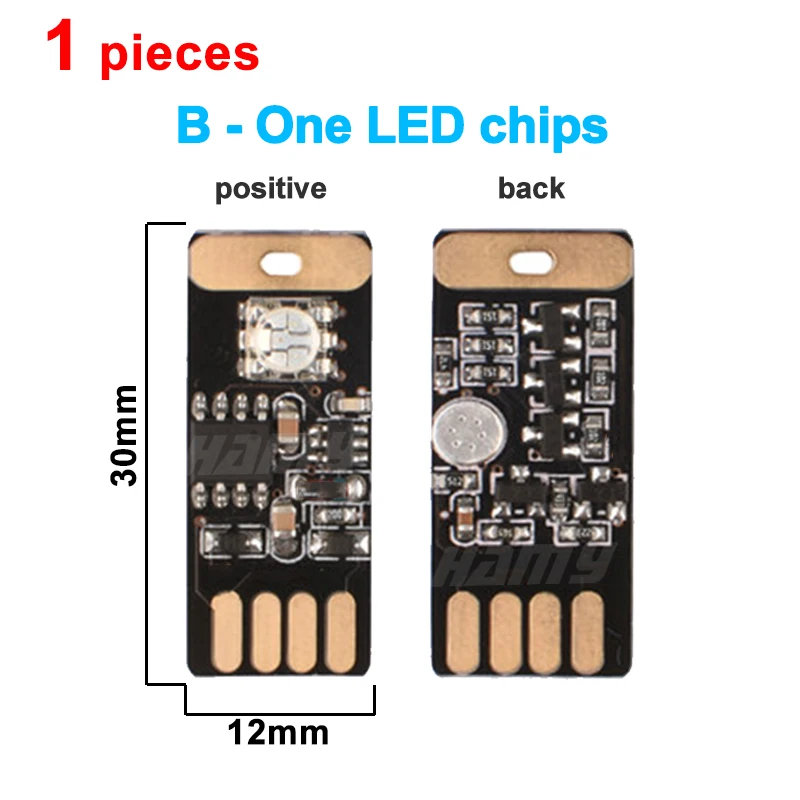 Декоративный светильник для салона автомобиля Mini USB светодиодный RGB атмосферный светильник музыкальный ритм умный мигающий светодиодный USB декоративный атмосферный светильник s - Испускаемый цвет: B - One LED Chip