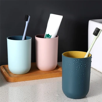 

Tooth Mug Brush Holder Simple Design Multifunction PP Material Washing Tooth Cup Home Bathroom Accessories