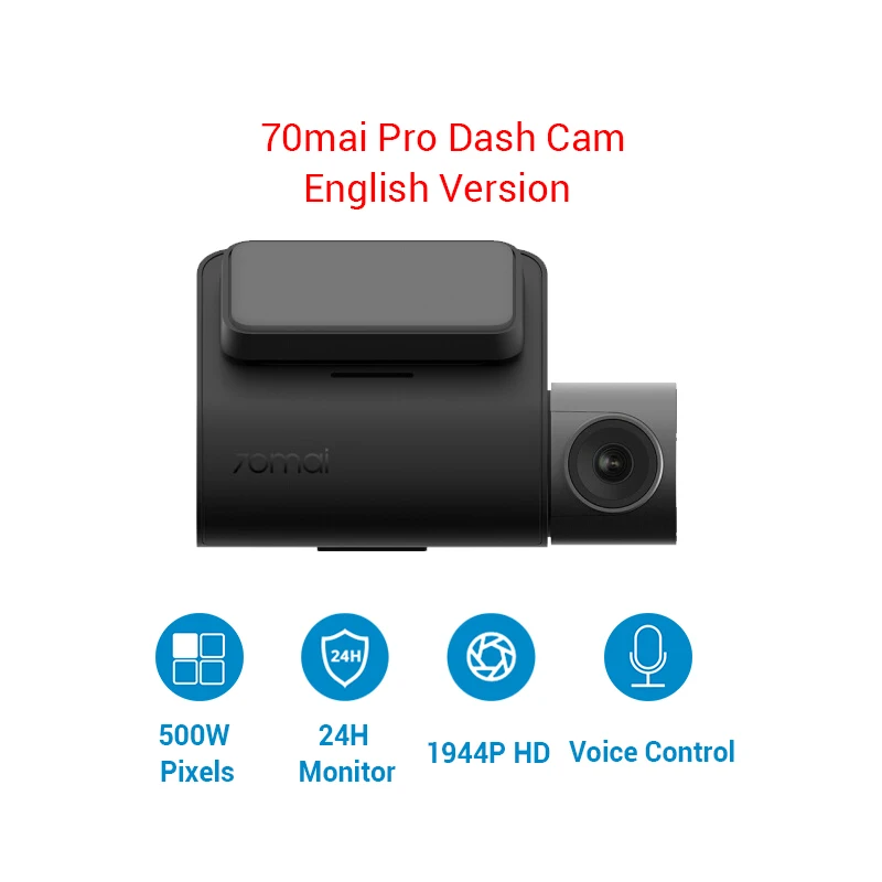 Английское Голосовое управление 70mai Dash Cam pro gps ADAS 1944P HD 150Pix Автомобильный видеорегистратор 140 градусов FOV ночная версия Функция Wi-Fi - Название цвета: EN Version NO GPS
