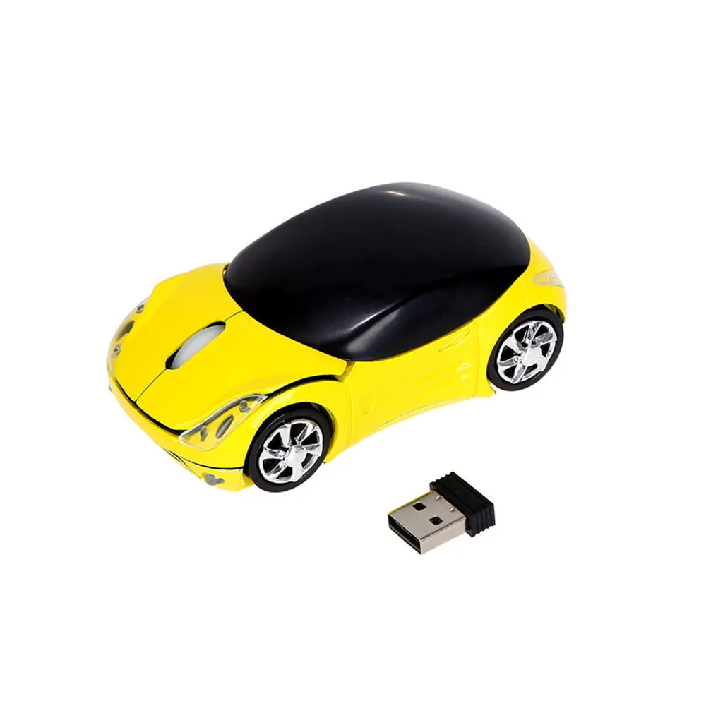 EPULA мышь Raton 2,4 ГГц 1200 dpi Автомобильная форма Беспроводная оптическая мышь USB прокрутка мыши компьютер Профессиональный для ПК ноутбук - Цвет: Цвет: желтый
