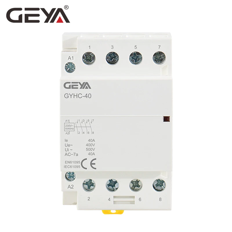 GEYA GYHC 4P 40A 63A 220 V/230 V 50/60HZ Din Rail бытовой AC Контактор В соответствии с стандартом 4NO или 2NC2NO