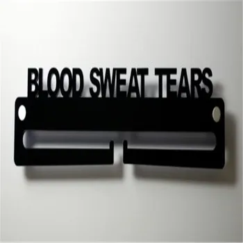 

DIY House Number Medal Display Hanger Holder Blood Sweat Tears Black Acrylic