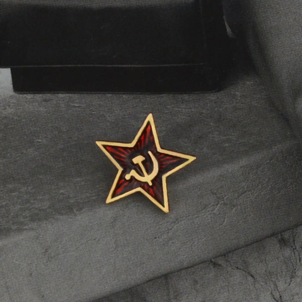 Красная звезда Молот серп коммунизма символ СССР булавки значки Броши СССР Марксизм логотип ювелирные изделия