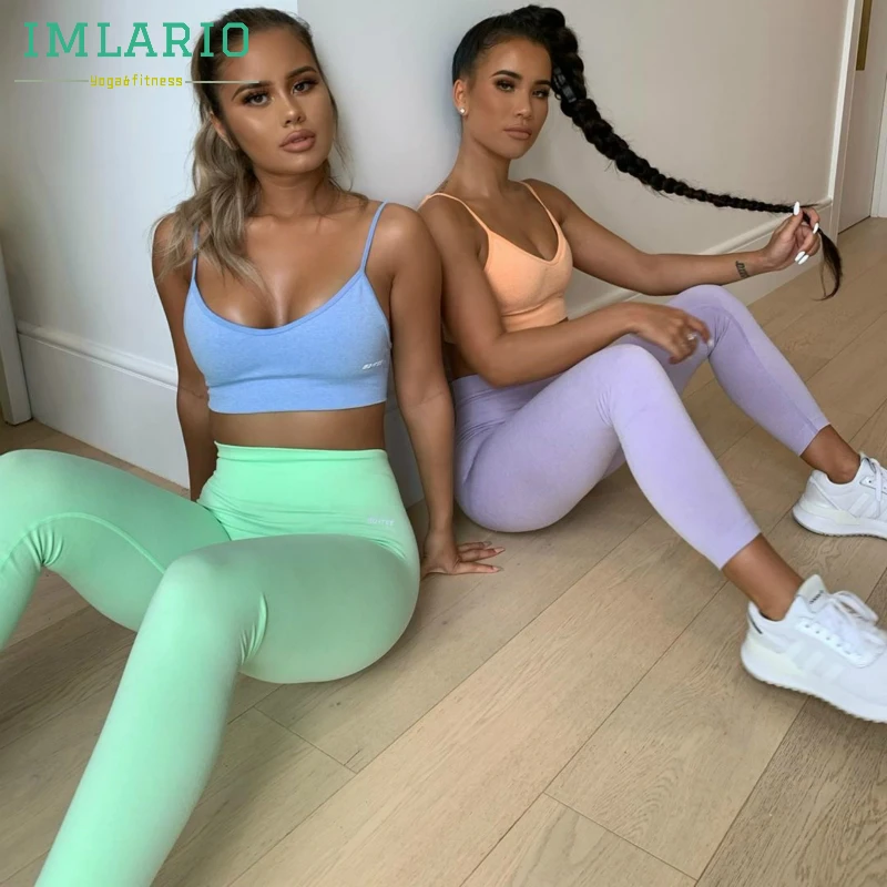 Fitness Crop Top Athletic Yoga Sets 