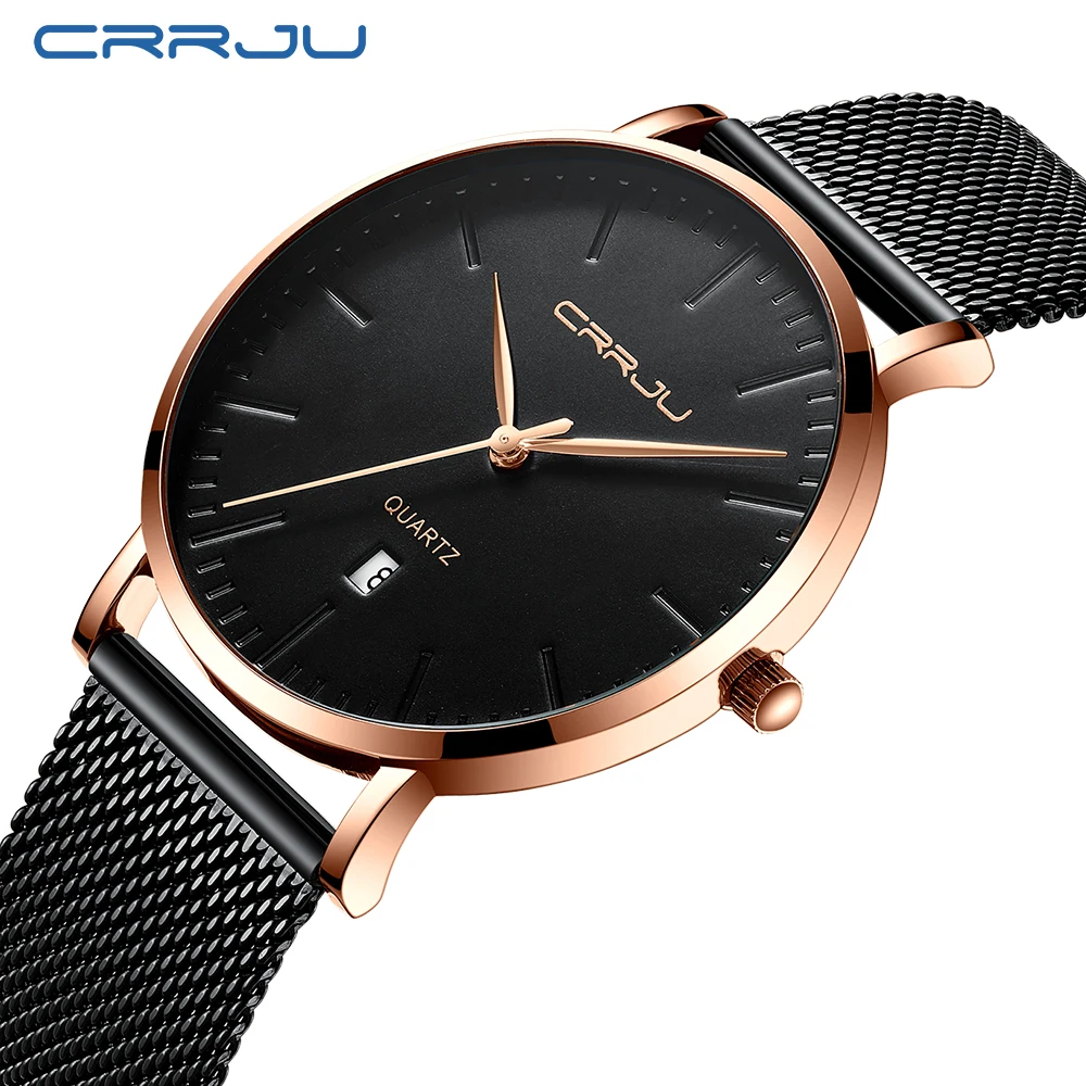 

New Arrived Super-thin Men Watch Simple Style Stainless Steel Mesh Quartz Wristwatch Male Fashion Calendar relógio masculino