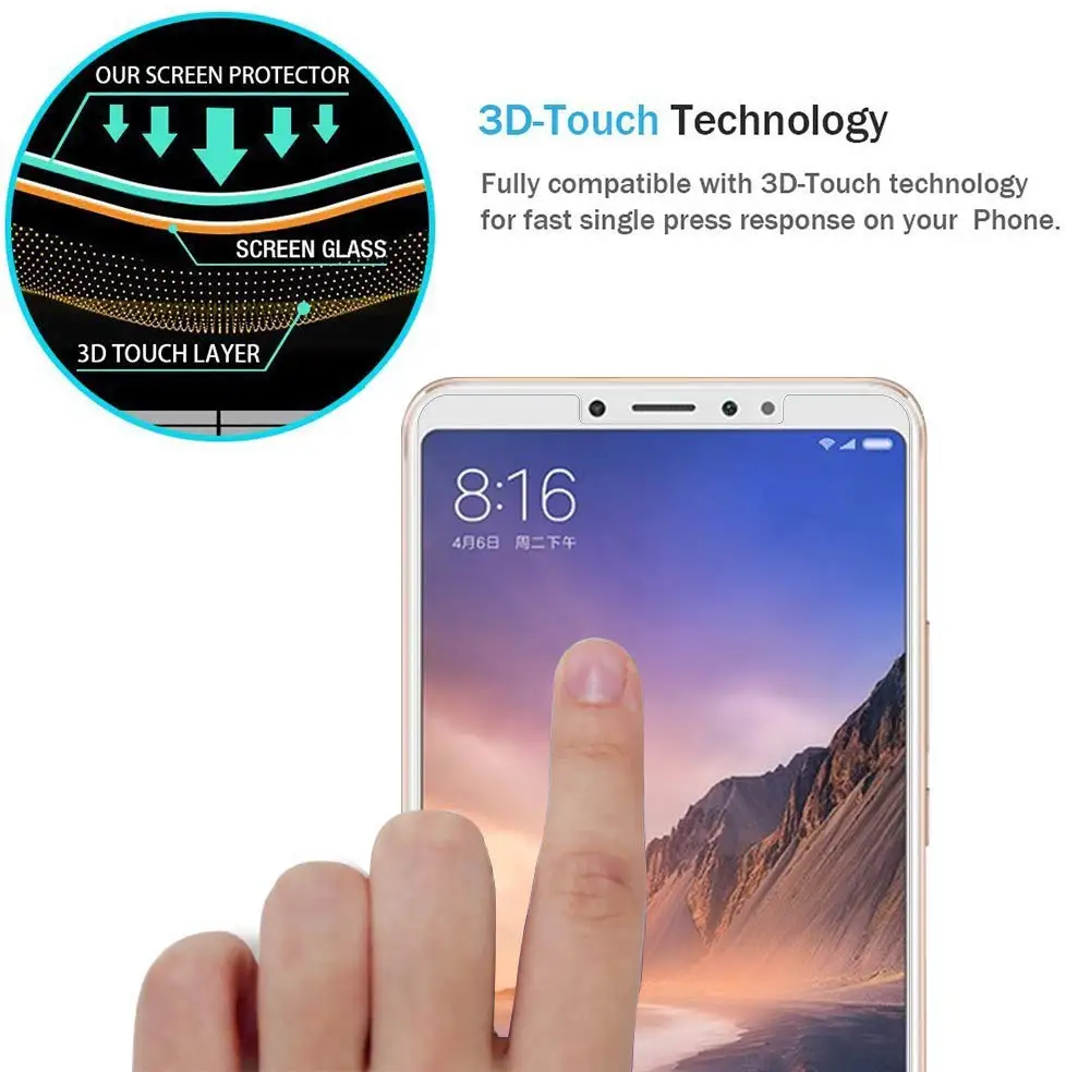 2 шт. закаленное стекло для Xiaomi mi Max mi max 2 mi max 2 Защитная пленка для экрана твердость защитное стекло mi max 3 xia mi xio mi