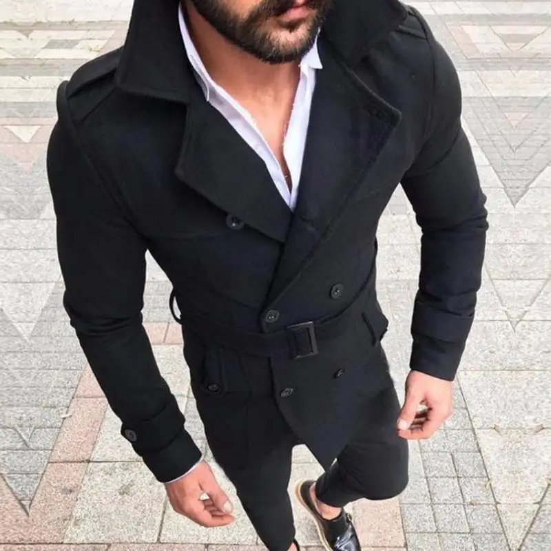 2020 New Trench Coat Men Classic Double Breasted Mens Long Coat Mens Clothing Long Jackets Coats British Style Overcoat 2020 New Trench Coat Men Classic Double Breasted Mens Long Coat Mens Clothing Long Jackets Coats British Style Overcoat