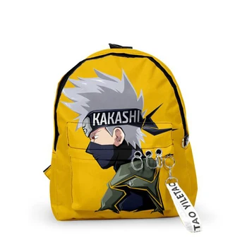 

Hot Anime Naruto Backpacks Men Women Fashion Harajuku School Bags Multi Pocket Travel Bags 3D Teenage Notebook Backpack Bag