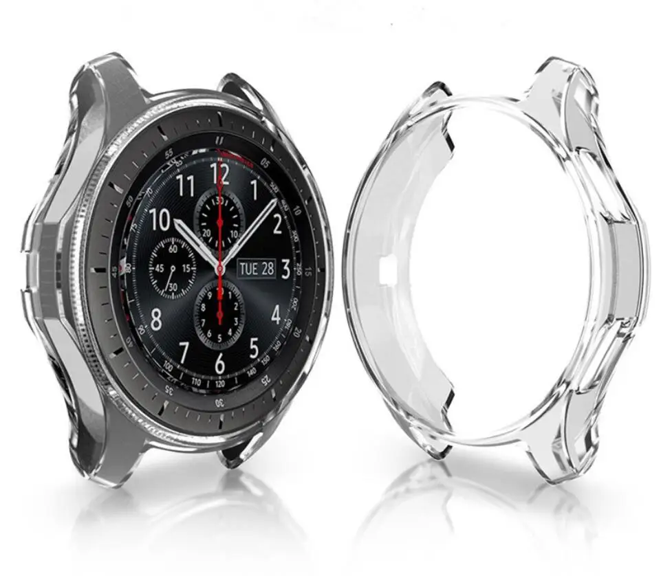 clear Мягкий защитный из ТПУ чехол Frontier galaxy watch 46 мм 42 мм защитный чехол-бампер для samsung gear S3 - Цвет ремешка: clear