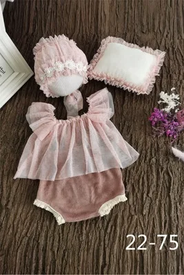 Roupa da Menina do Bebê Bandana do Bebê Nova Recém-nascido Fotografia Adereços Rendas Macacão - Foto Equipamento Estúdio Acessórios Photoshoot 2020 16 Mamãe e Bebê