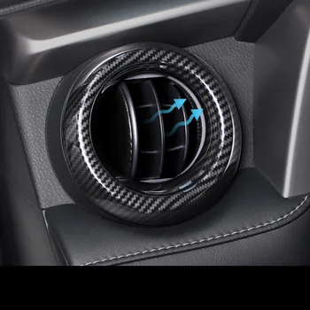 

lsrtw2017 carbon fiber abs car dashboard side air vent outlet trims for toyota rav4 2013 2014 2015 2016 2017 2018 xa40 styling
