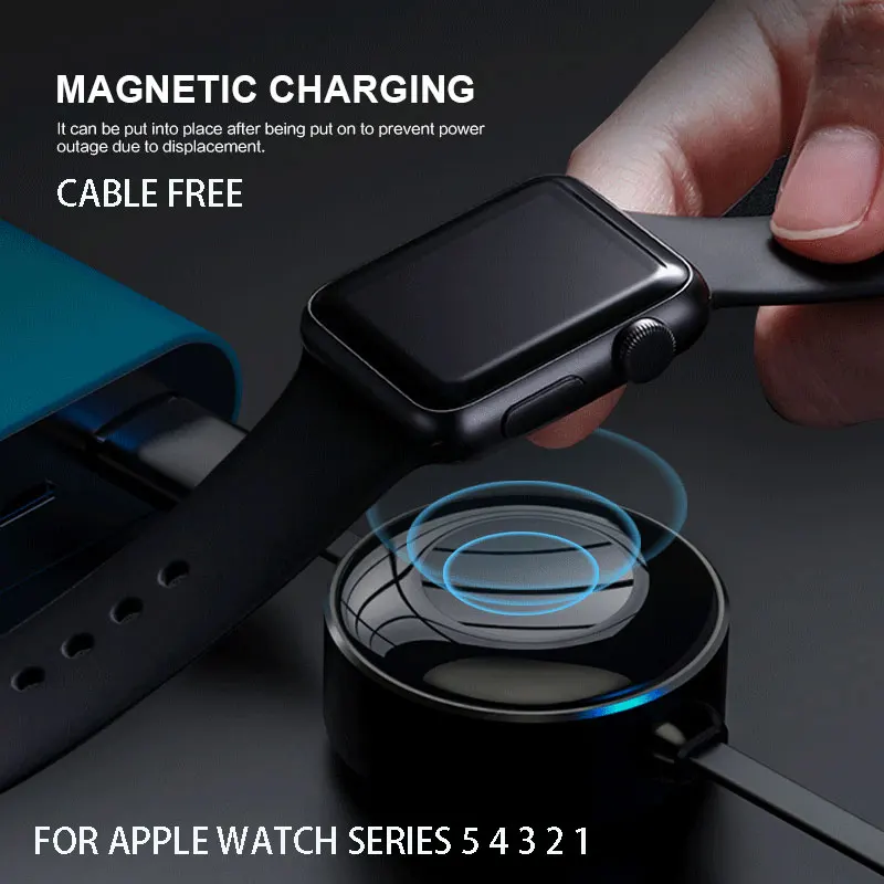 Для Apple Watch Series 5 4 3 2 1 Мини портативное беспроводное зарядное устройство для IWatch Магнитная зарядная док-станция Быстрый USB Кабель зарядного устройства