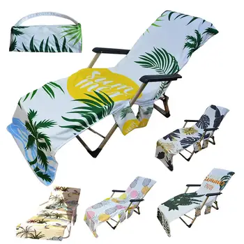 

Lazy Lounger Beach Towel Chair Covers With Pockets Quick Drying Beach Lounge Chair Cover Towel Bag For Hotel Holiday Sunbathing