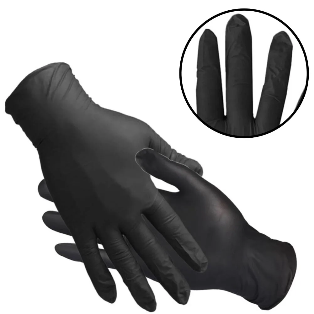 

100Pcs Laboratory Work Safety Waterproof Disposable Tattoo Household Nitrile Gloves Exam Washing Anti Slip Latex Free Oilproof