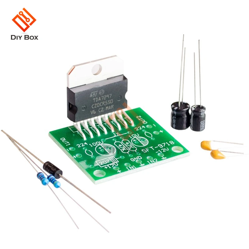 TDA7297 Amplifier Board module Spare Parts DC 12v 2.0 Dual Audio Encoding 15w Electronic Diy Kit Speaker Audio Amplificador, audio amplifier board, rf amplifier, operational amplifier, pre amplifier, audio tube amplifier