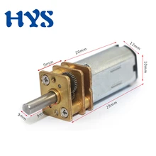 С источником питания от постоянного тока, 6V 12V Шестерни мотор мини электрический 12 вольт V редуктор Микро-Небольшие Электродвигатели 23/27/35/70/140/280/470 об/мин DC12V металлического двигателя N30