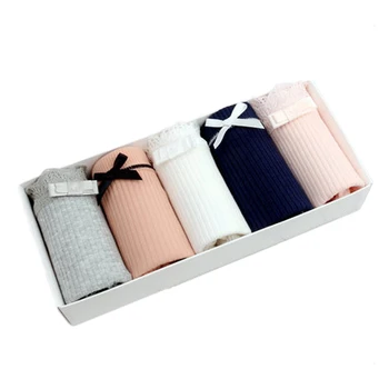 

5PCS/LOT Women Panties Soft Cotton Underwear Low-waist Briefs Sexy Everyday Ladies Girls Underpants Plus XXL Intimates Lingeries
