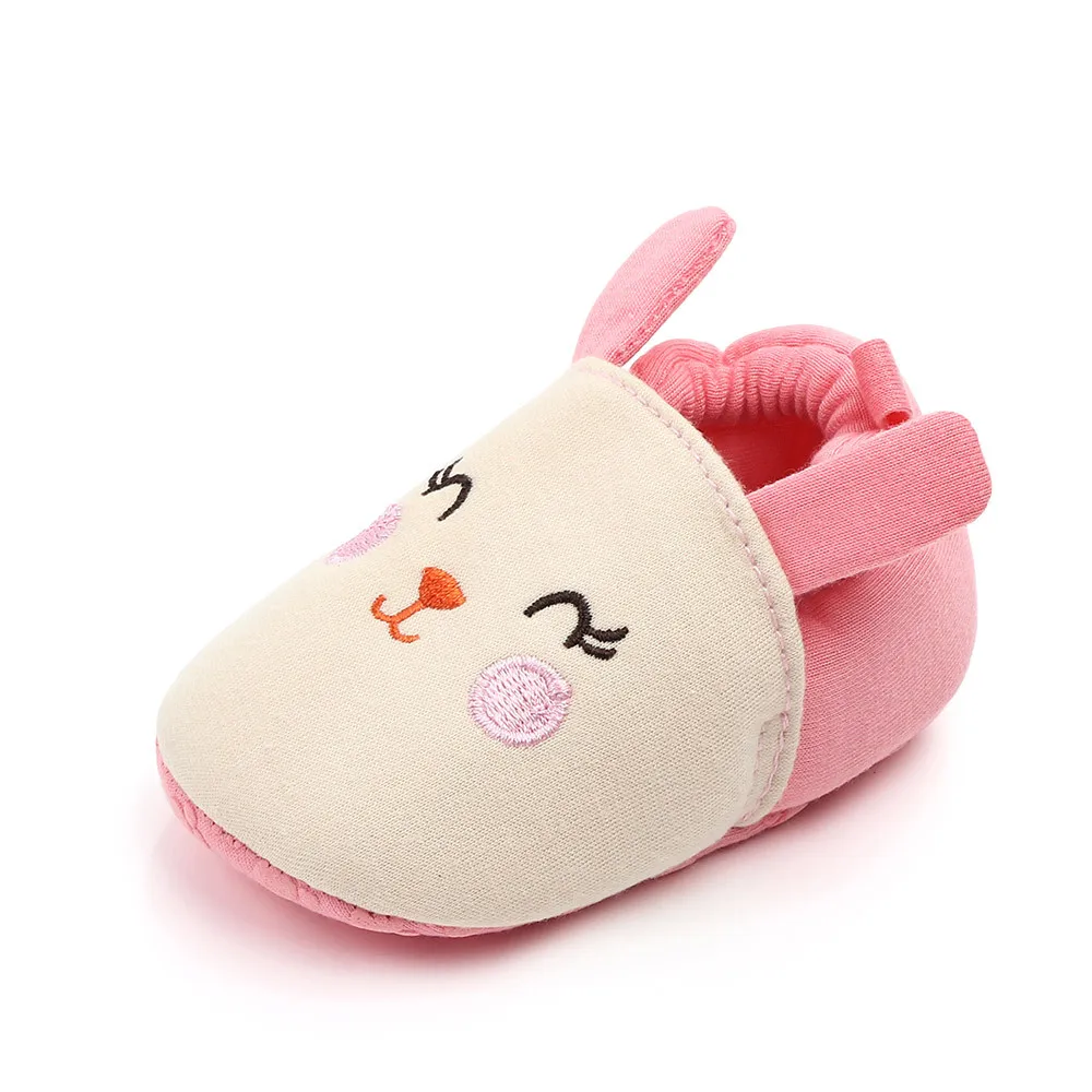 Новые фирменные Лоферы для маленьких девочек; нескользящие тапочки на мягкой подошве; обувь для новорожденных 1 года
