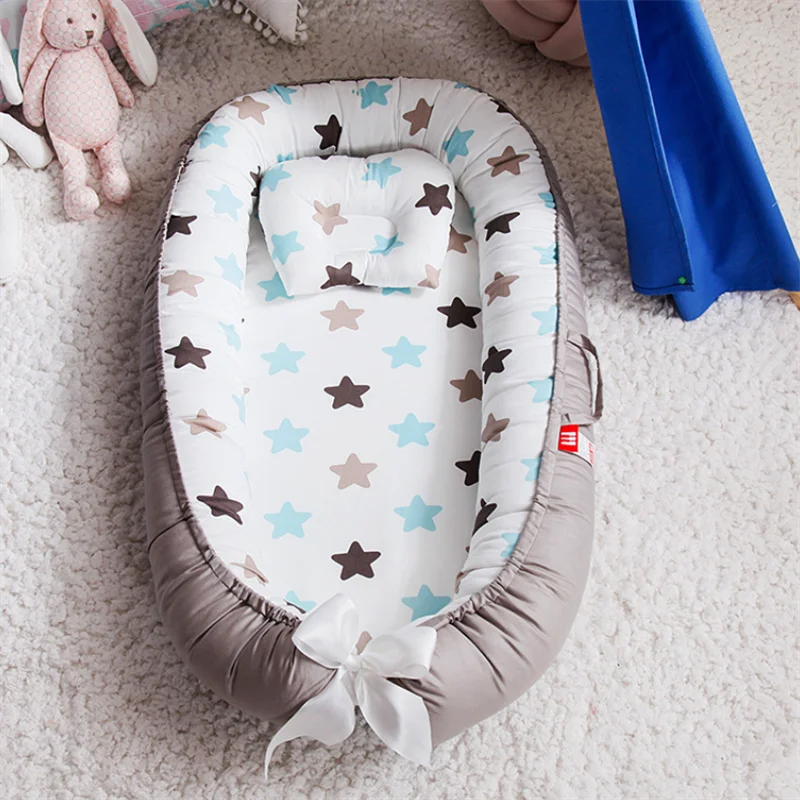 Cama de bebé portátil, nido para recién nacido, almohada para niñas, cojín de viaje, cuna infantil, cama para dormir
