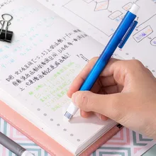 

Press Type Rubber Eraser Set with Refill Classical Mechanical Erasing Pen for Pencil Correction Office School Student Supplies