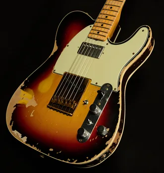 

Custom Shop handmade Limited Edition relic version Tele Electric Guitar,Make old Sunburst TL guitar,Free shipping