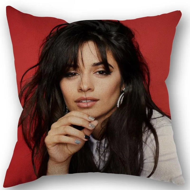 Пользовательский Camila Cabello наволочка из хлопка и льна ткань молния наволочка 45X45 см Свадебная декоративная Подушка Крышка