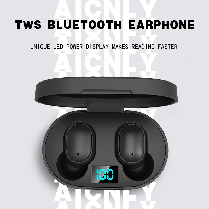 E6S Bluetooth 5,0 наушники TWS Беспроводной наушники с светодиодный Мощность Дисплей зарядный чехол Мини гарнитура с микрофоном для Xiaomi