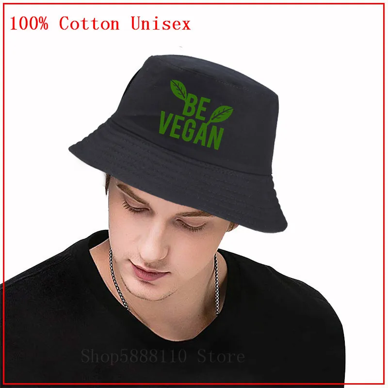 BE VEGAN зеленая Панама мужская шляпа женская летняя Боба в стиле хип хоп Рыбацкая