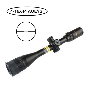 online Tático 4-16x44 Aoe Ajustável Riflescope Telescópio 25.4mm Tubo 1/10mil Clique Valor Rifle Escopo Para Sniper Airsoft Visão óptica