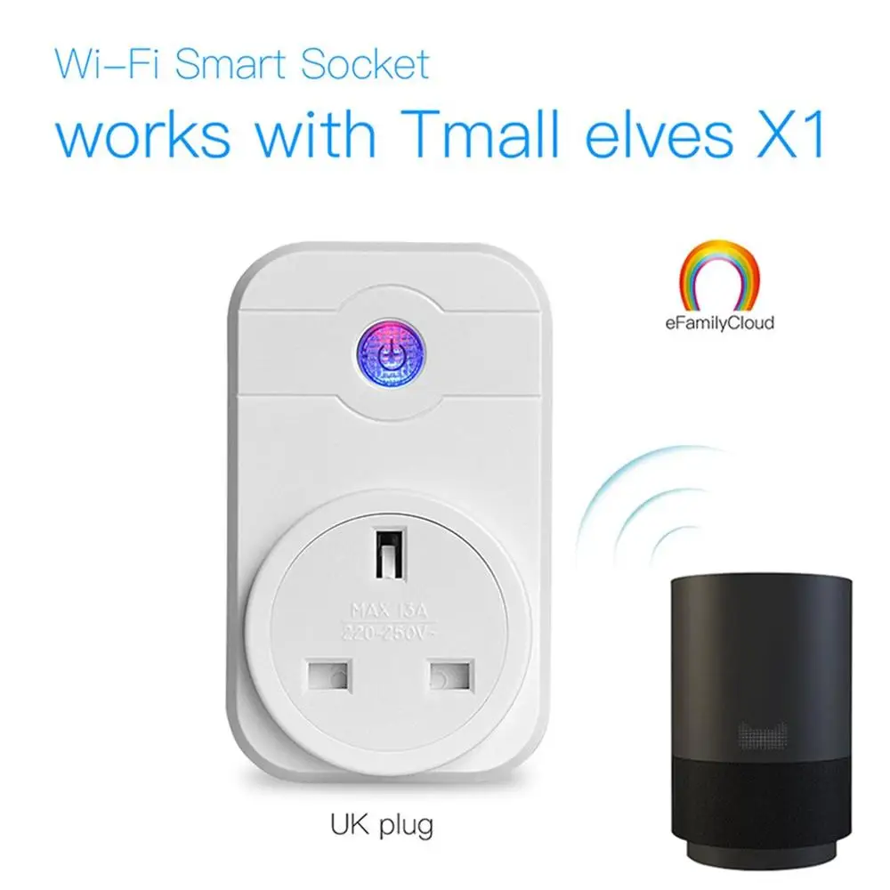 Небольшой Размеры 2000W WI-FI умная розетка приложение для телефона с домашней автоматизацией сроки переключатель 100-240V WI-FI Разъем для смартфонов