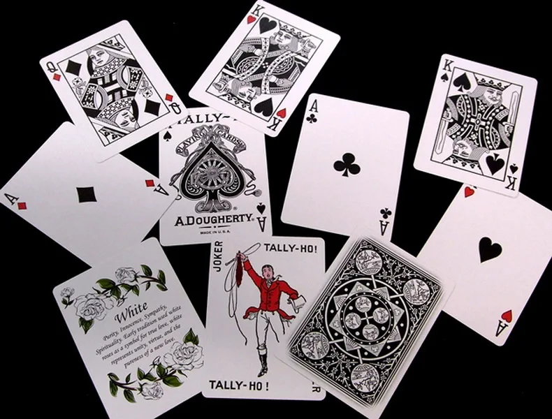 Tally Ho Reverse Rose игральные карты Fan Back красочная колода от Ellusionist творческие волшебные