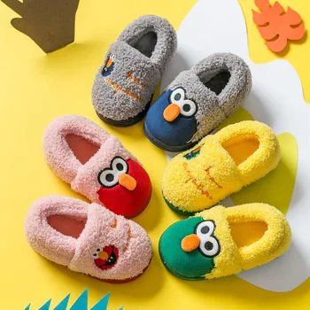 

Lovely Cartoon Childrens Cotton Boots Kids Winter Slippers Boys Girls Home Shoes Thickening Antiskid Fur Boot